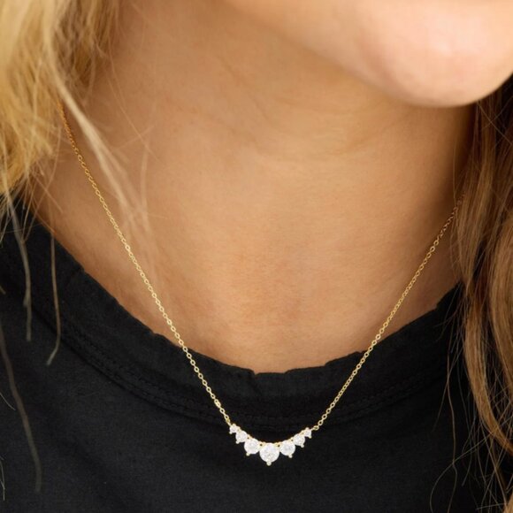 Melinda Maria Not Your Basic Multi Stone Pendant Necklace Gold - Picture 5 of 5